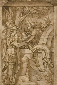 Alexander schneidet den Gordischen Knoten durch von Italian School
