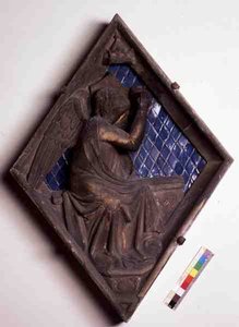 Allegorische Figur, Reliefkachel vom Campanile von Italian School