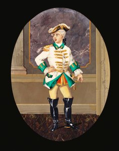 Italienisches Pietre-Dure-Panel, das einen Gentleman darstellt