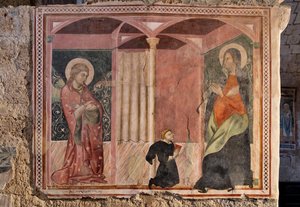 Verkündigung, Oratorium des Kreuzes, letztes Viertel des XIII. Jahrhunderts von Italian School