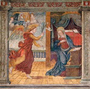 Anonymes Fresko aus dem Ende des 15. Jahrhunderts Camerino, Monastero di Santa Chiara von Italian School
