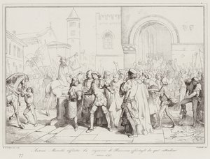 Antonio Marcello lehnt die Herrschaft von Ravenna ab, die ihm von den Bürgern angeboten wurde von Italian School