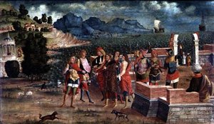 Apollo und Poseidon kommen, um Laomedon zu helfen, c.1500 von Italian School