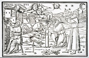 Arabische Astrologen, Kopie einer Illustration aus In Somnium Sciopinis von Macrobius, Venedig 1513, verwendet in einer Geschichte der Magie, veröffentlicht im späten 19. Jahrhundert