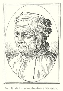 Arnolfo di Lapo, Florentiner Architekt (Stich) von Italian School