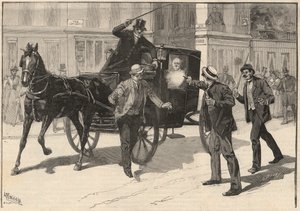 Attentat auf Francesco Crispi durch den Anarchisten Lega, 1894 von Italian School