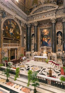 Barockkunst: Innenansicht der Jesuitenkirche des Heiligen Namens Jesu (Chiesa del Gesù) in Rom