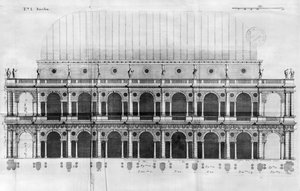 Basilica Palladiana in Vicenza, entworfen von Andrea Palladio (1508-80) von Italian School