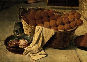 Korb mit Brot, Detail (Forneria), Italien von Italian School