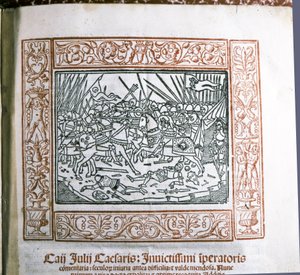 CAESAR Gaius Iulius: Illustration aus Caesars "Commentarii de Bello Gallico", ca. 1511 von Italian School