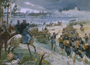 Eroberung Roms durch den Durchbruch von Porta Pia am 20. September 1870, Illustration aus einem Album zur Geschichte des Risorgimento für die Schokolade Talmone, späte 19. Jahrhundert