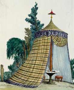 Chinesischer Pavillon im Garten, um 1810, Gravur, Italien von Italian School