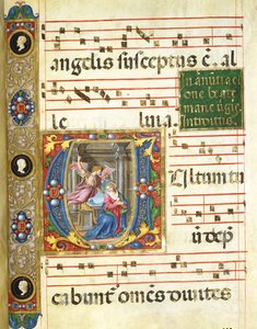 Choralminiatur mit der Verkündigung von Italian School
