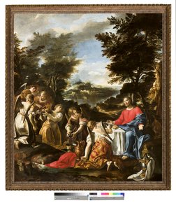 Christus wird von Engeln bedient, ca. 1650-1700 von Italian School