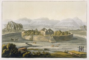 Rundfestung von Cannar, Peru, aus Le Costume Ancien et Moderne, Band II, Tafel 1, von Jules Ferrario, veröffentlicht ca. 1820er-30er Jahre von Italian School