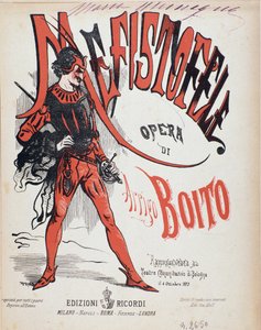 Titelblatt der Partitur der Oper Mefistofele von Arrigo (Enrico) Boito von Italian School