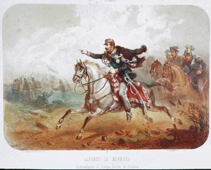 Krimkrieg: Der Angriff von Kommandant Alfonso Ferrero La Marmora von Italian School