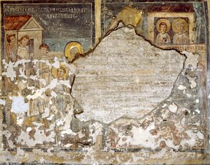 Beschädigtes Fresko aus Santa Maria Antiqua, Rom von Italian School