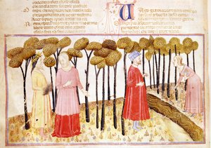 Dante und Virgil (70-19 v. Chr.) auf dem Gipfel des Fegefeuers, aus Die Göttliche Komödie von Dante Alighieri (1265-1321)