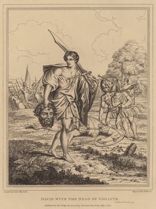 David mit dem Kopf von Goliath von Italian School