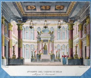 Bühnenbild für die Oper La Semiramide von Christoph Gluck von Italian School