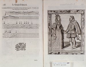 Beschreibung eines Balletts für zwei Doppelseite von Le Gratie d