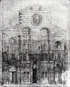 Entwurf der Fassade von Santa Maria del Fiore oder dem Dom, Florenz von Italian School