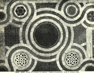 Detail des Cosmatesque-Bodens der Basilika San Giovanni in Laterano, Rom