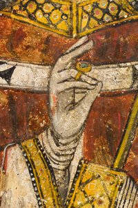 Detail des Triptychons, das San Cataldo darstellt, Krypta der Kathedrale
