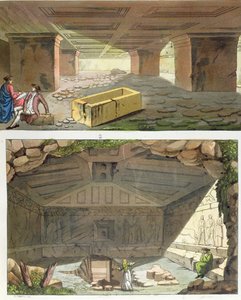 Entdeckung etruskischer Gräber, ca. 1820 von Italian School