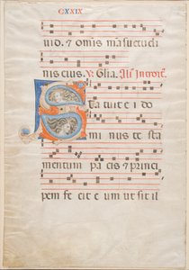 Doppelblatt aus einem Graduale von Italian School