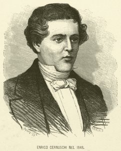 Enrico Cernuschi im Jahr 1848 (Gravur) von Italian School