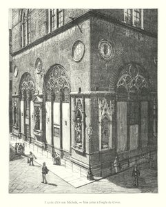 Fassade von Orsanmichele, Blick vom Winkel des Corso (Gravur) von Italian School