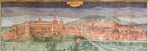 Fiorano Modenese, Spezzano Schloss, Saal der Ansichten: Ansicht von Sassuolo von Italian School