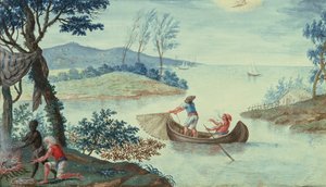 Angelszene, den Monat Juli darstellend, eine von zwölf (Serie) von Italian School