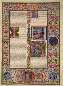 Fol.236r Eröffnung des Buches der Apokalypse, aus der Borso d