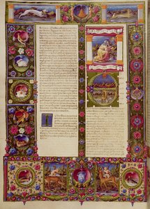 Ende des Buches Mose, Beginn des Buches Josua, aus der Borso d