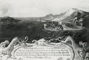 Francesco Morosini (1618-94) in einem Vorfall vor Zypern, 1654 von Italian School