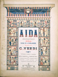 Vorderseite der Partitur von Aida, von Giuseppe Verdi von Italian School