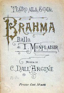 Frontispiz des Brahma-Balletts von Monplaisir und dell