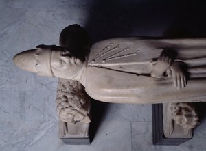 Grabdenkmal des ersten Dogen von Genua Simone Boccanegra, Detail (Marmorskulptur)