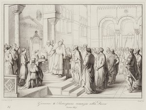 Giovanni II. Partecipazio verzichtet auf das Herzogtum, 887 von Italian School