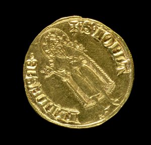 Goldflorin (Rückseite) mit Darstellung von Johannes dem Täufer, Florentinisch, 1252
