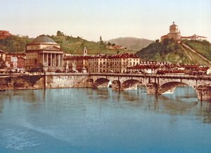 Gran Madre di Dio (Vordergrund) und Santa Maria di Monte dei Cappuccini, Turin, veröffentlicht um 1890