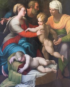 Heilige Familie mit der heiligen Elisabeth und dem heiligen Giovannino von Italian School