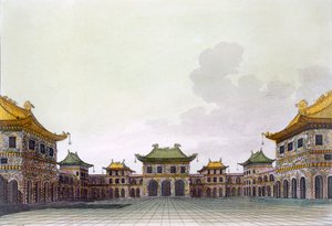 Haus eines reichen Individuums in Peking, ca. 1820er-30er Jahre von Italian School