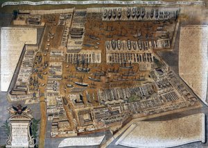 Ikonografische Projektion des Arsenals in Venedig von Italian School