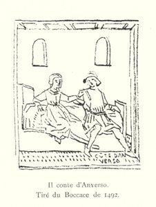 Der Graf von Anvers, aus dem Boccaccio von 1492 (Gravur) von Italian School