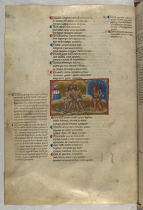 Inferno: Eine Gruppe von Dieben, von denen einer, Vanni Fucci, von einem Drachen angegriffen und von Flammen verschlungen wird (Gravur) von Italian School