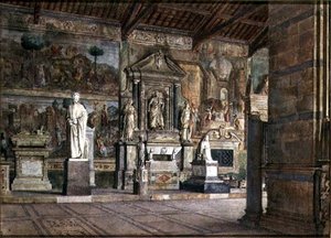 Innenansicht des Campo Santo in Pisa, ca. 1845 von Italian School